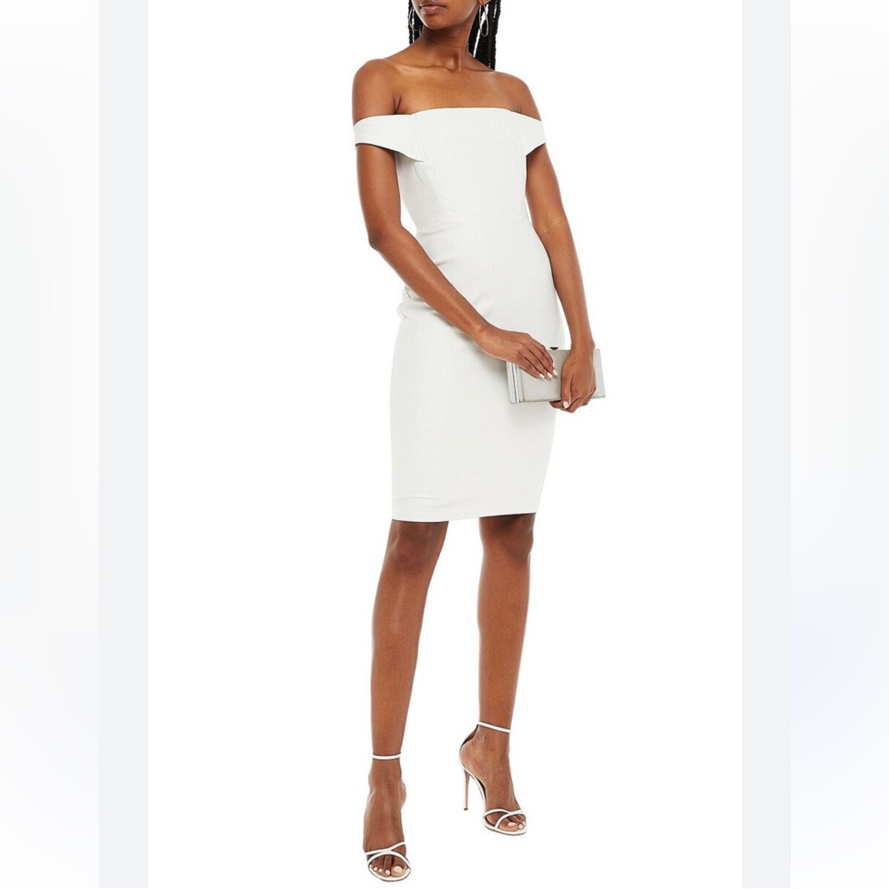 sam edelman off the shoulder mini dress in white